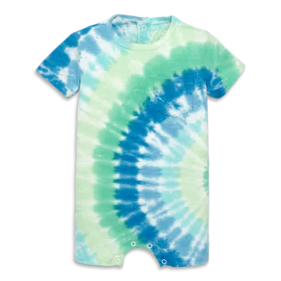 Primary Kids'  Baby Pocket Shortie In Tie-dye In Cool Tie Dye Spiral