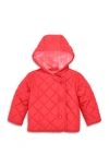 Primary Kids'  Baby Quilted Fleece-lined Puffer Jacket In Strawberry
