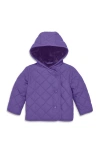 Primary Baby Quilted Fleece-lined Puffer Jacket In Violet