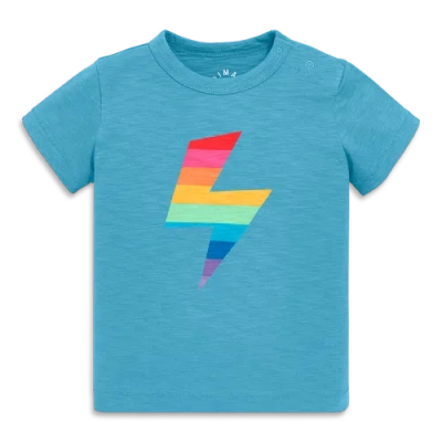 Primary Kids'  Baby Rainbow Bolt Tee In Storm Bolt