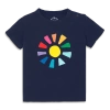 Shop Primary Baby Rainbow Cutout Sun Tee In Navy