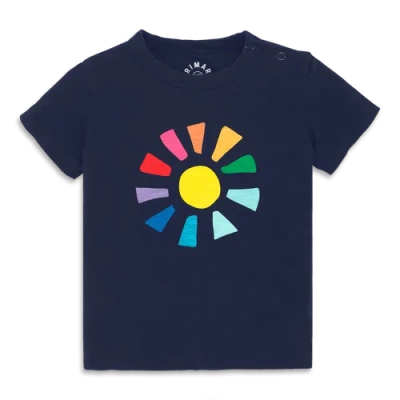 Primary Kids'  Baby Rainbow Cutout Sun Tee In Navy
