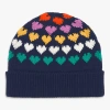 Primary Baby Rainbow Hearts Beanie In Blue