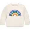 Primary Baby Rainbow Sweatshirt In Oat Rainbow Graphic