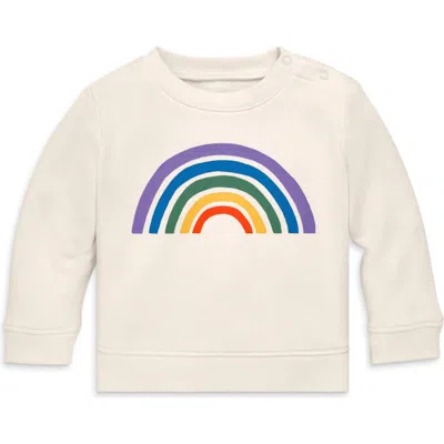 Primary Kids'  Baby Rainbow Sweatshirt In Oat Rainbow Graphic