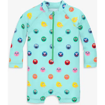 Primary Kids'  Baby Sesame Street One-piece Rash Guard In Blue