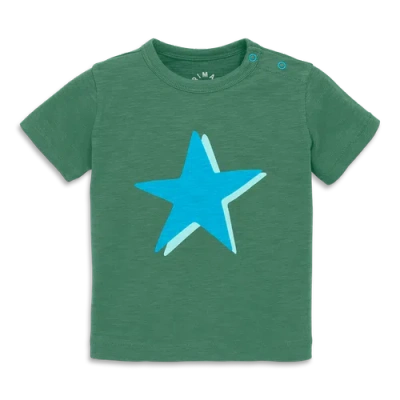Primary Kids'  Baby Star Tee In Chive Star