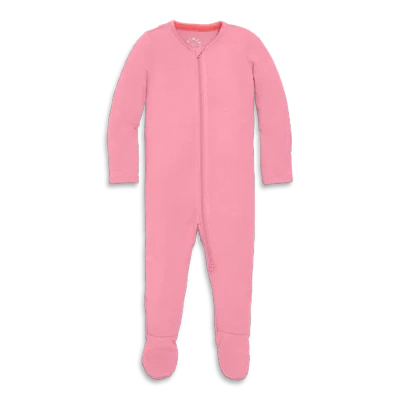 Primary Baby Stretch Modal Zip Footie In Pink