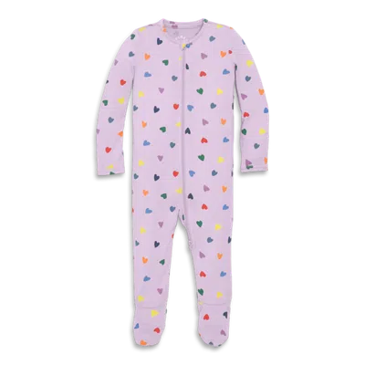 Primary Kids'  Baby Stretch Modal Zip Footie In Pink