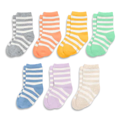 Primary Kids'  Baby Stripe Sock 7-pack In Stripe Mix New