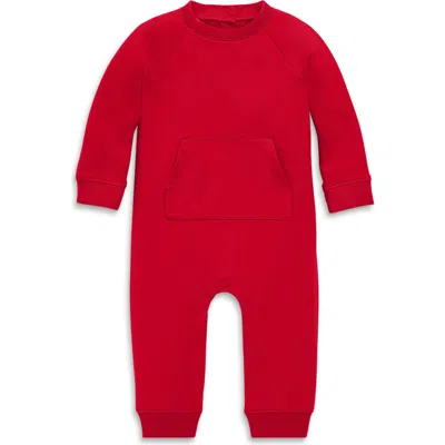 Primary Kids'  Baby Sweatshirt Romper In Cherry