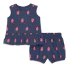 Primary Baby Tank & Bubble Short Set In Strawberry Fields In Sunwashed Navy Strawberries