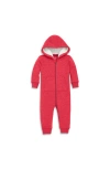 Primary Kids'  Baby Teddy Fleece-lined Zip Romper In Heather Cherry