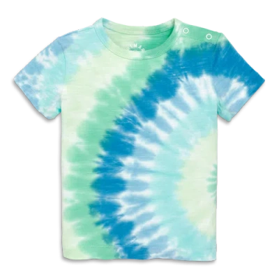 Primary Kids'  Baby Tie-dye Tee In Cool Tie Dye Spiral