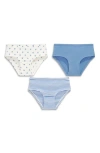 Primary Kids'  Bikini 3-pack In Vintage Blue Mix