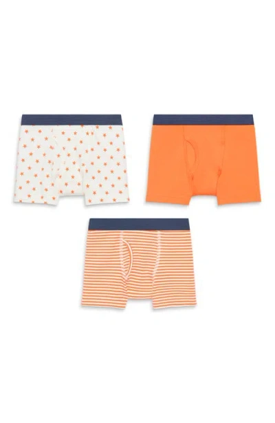 Primary Kids'  Boxer Brief 3-pack In Cantaloupe Mix