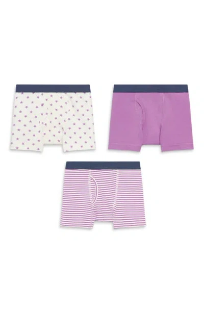 Primary Kids'  Boxer Brief 3-pack In Lavender Mix