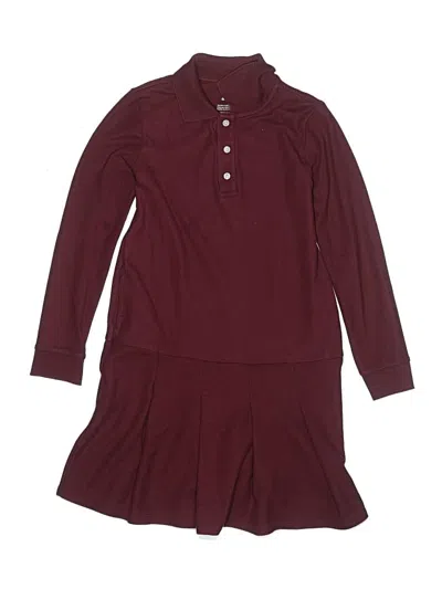 Pre-owned Primary Clothing Kids' Dress In Burgundy