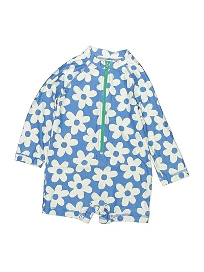 Pre-owned Primary Clothing Kids' Long Sleeve Onesie In Blue