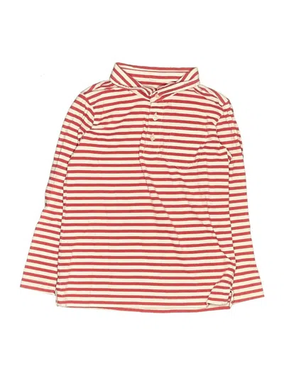 Pre-owned Primary Clothing Kids' Long Sleeve Polo Shirt In Red