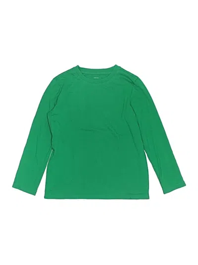 Pre-owned Primary Clothing Kids' Long Sleeve Top Green Tops