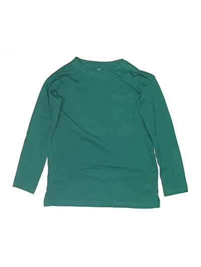 Pre-owned Primary Clothing Kids' Long Sleeve T-shirt In Green