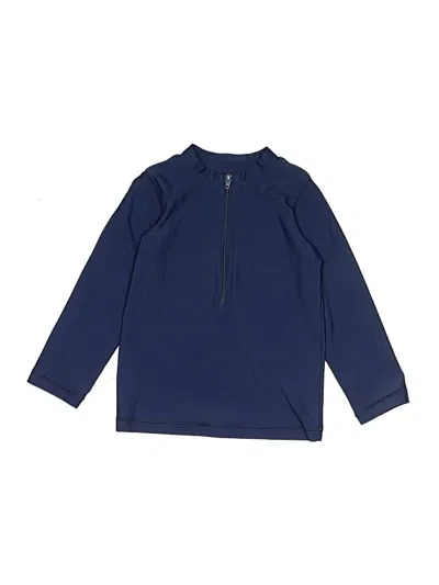Pre-owned Primary Clothing Kids' Rash Guard In Blue