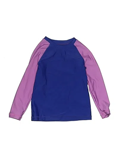 Pre-owned Primary Clothing Kids' Rash Guard In Purple