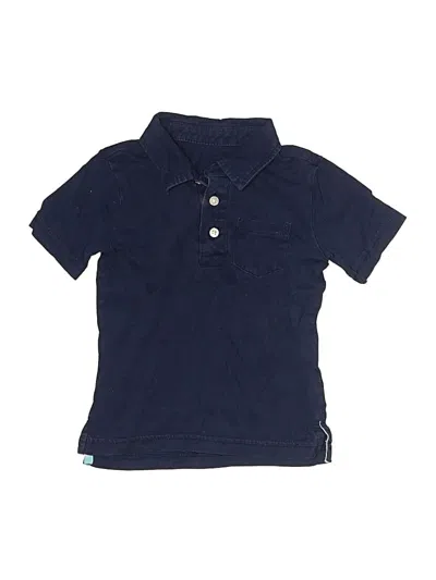 Pre-owned Primary Clothing Kids' Short Sleeve Button Down Shirt In Blue