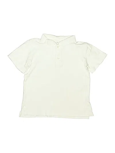 Pre-owned Primary Clothing Kids' Short Sleeve Button Down Shirt In Ivory