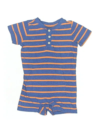 Pre-owned Primary Clothing Kids' Short Sleeve Onesie In Blue
