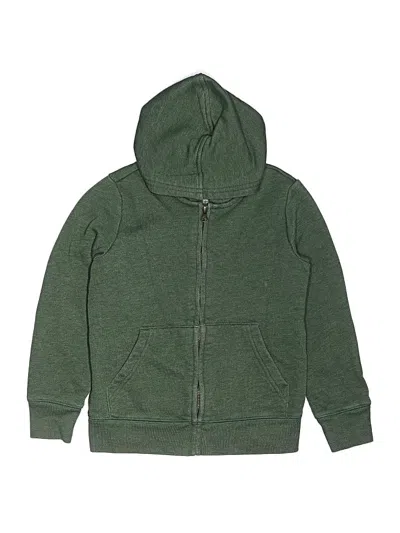 Pre-owned Primary Clothing Kids' Zip Up Hoodie In Green