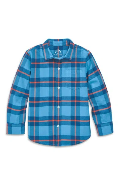 Primary In Cornflower Clementine Plaid