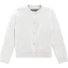 Primary Kids'  Cotton Cardigan In White