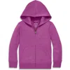 Primary Cozy Fleece Zip Hoodie In Heather Boysenberry