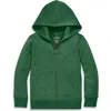 Primary Cozy Fleece Zip Hoodie In Heather Evergreen