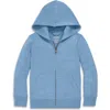 Primary Cozy Fleece Zip Hoodie In Heather Vintage Blue