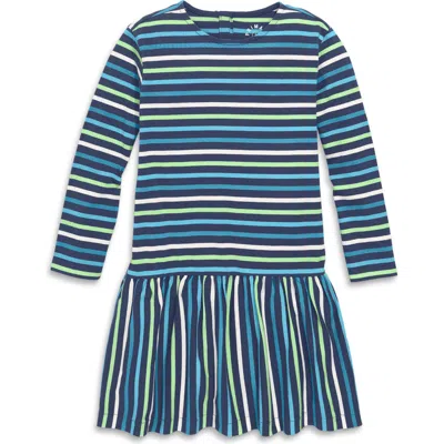 Primary Kids'  Explorer Dress In Multi-stripe In Sunwashed Navy Tonal Stripe