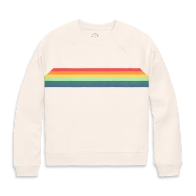 Primary Fit 24/7 Sweatshirt In Banner Stripe In Oat Banner