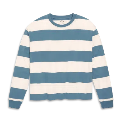 Primary Fit Long Sleeve Relaxed Tee In Rugby Stripe In Animal Print