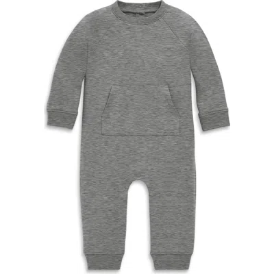 Primary Babies'  French Terry Sweatshirt Romper In Gray