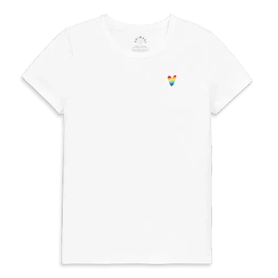 Primary Grown-ups Embroidered Classic Slub Crewneck Tee In White