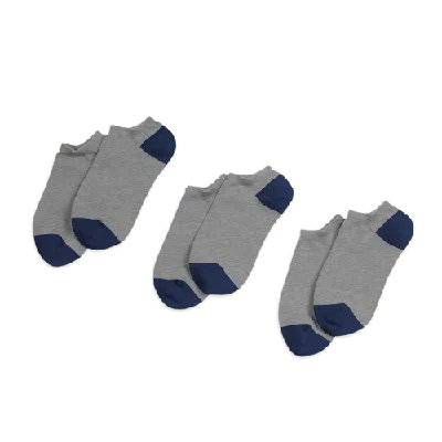Primary Kids Ankle Sock 3-pack In Heather Gray