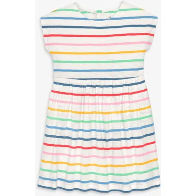 Primary Kids Backyard Dress In Rainbow Stripes In Multi