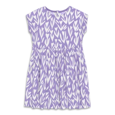 Primary Kids Backyard Dress In Tulip Fields In Iris White Tulips