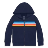 Primary Kids Banner Zip Hoodie In Blue
