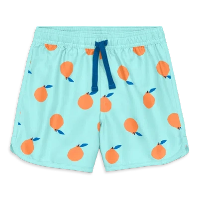 Primary Kids Board Short In Mist Clementines