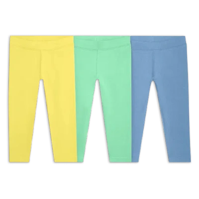 Primary Kids Capri Legging 3-pack In Clover Mix