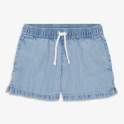 Primary Kids Chambray Beach Short In Blue