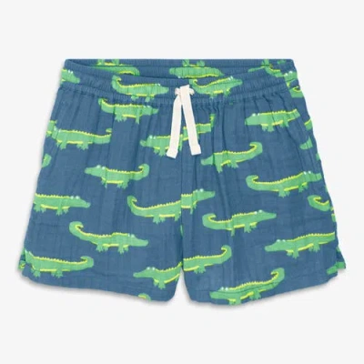 Primary Kids Cotton Gauze Beach Short In Blue